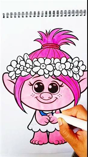 “Bright, kind, and full of joy — Poppy is pure happiness 💕✨ #disney #art #drawingtutorial #painting
