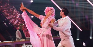 Amanda Kloots Earns a Near-Perfect Score on ‘DWTS’ Grease Night After Derek Hough Deducts a Point (Video)