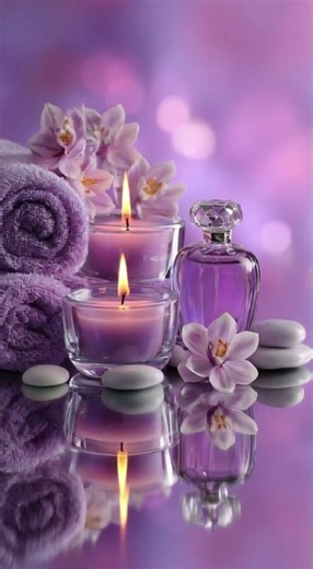 Soft Purple Serenity Piano | Gentle Water Flow & Calm Atmosphere