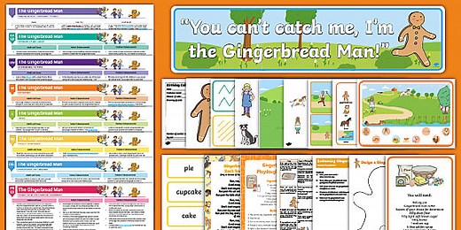 EYFS The Gingerbread Man Activity Planning and Continuous Provision Ideas and Resource Pack (Ages 2-4)