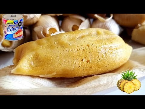 Sweet PINEAPPLE TAMALES with condensed milk, super delicious, porous and fluffy STEP BY STEP!