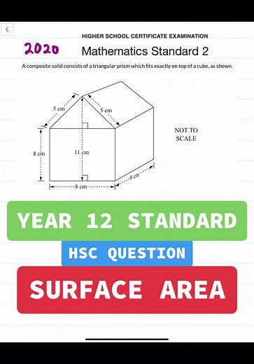 Year 12 Standard Math: Finding Surface Area Explained