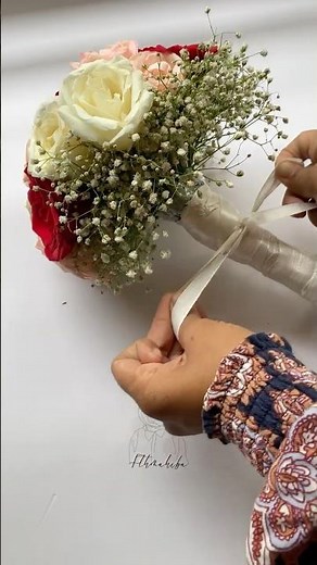 bridal bouquet👰‍♀️💐 | diy #diy#bridal #bridalbouquet #freshflower