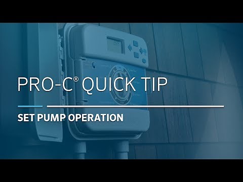 Pro-C Irrigation Controller Basic: 07, Pump Operation