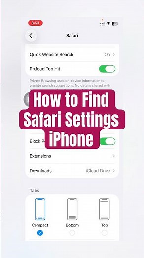 How to find Safari Settings iPhone | Go to Safari Browser Settings