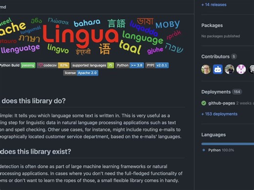 [每日一库] lingua-py Python语言检测库