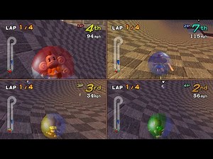 Super Monkey Ball 2 Gamecube Monkey Race All Stages 4 player 60fps