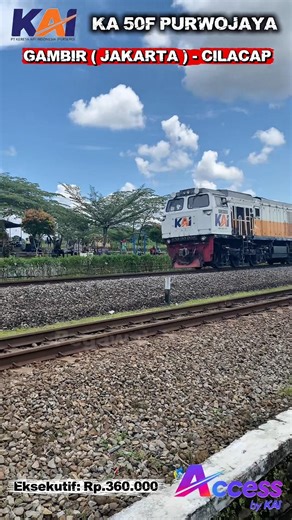 KERETA API PANJANG || KA 50F PURWOJAYA || Indonesia Railways #keretaapi #fyp #subscribe