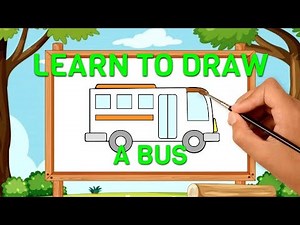 How to Draw a Bus Step by Step for Kids | Easy Drawing Tutorial