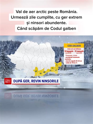 Val de aer arctic și ninsori abundente în România
