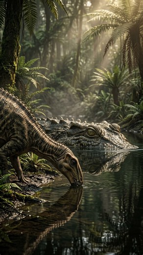 O monstro de 10 metros que aterrorizou o Cretáceo #Paleontologia #Deinosuchus #Shorts