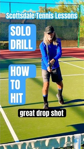 DROP SHOT - solo drill showing you how to hit it #scottsdale #tennis #love #tennisdrills #dropshot