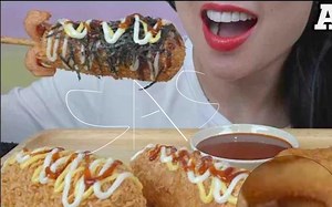 【SAS】吃播 芝士玉米热狗&洋葱圈_哔哩哔哩_bilibili