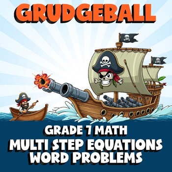 Multi Step Equations Word Problems GRUDGEBALL Math Game - No Prep Grade 7 Review