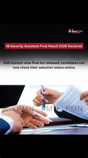 IB Security Assistant Final Result 2026 Declared