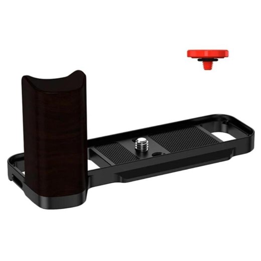 [$13.90] For Fujifilm X-E5 Flymile Camera L-Shaped Cold Shoe Mount For One-Handed Shooting, Color: Black Ebony