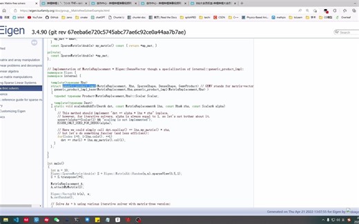 【Eigen】matrix-free solver