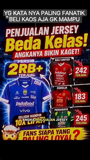 Beda kelas Djek Kaos nya kW semua 50rbu an #viral #bobotoh #vikings #jawabarat #kdm #football #feed