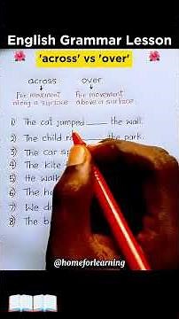'Across' vs 'Over': The Difference? 📚 | #LearnEnglish #vocabulary #grammar #english #viral #trending