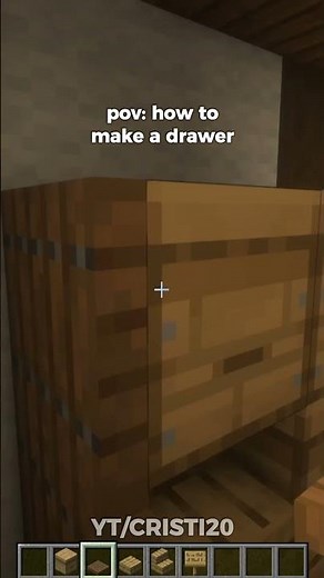 How To Build a Drawer in Minecraft Fast! | #minecraft #minecraftbuilding #minecraftbuilds