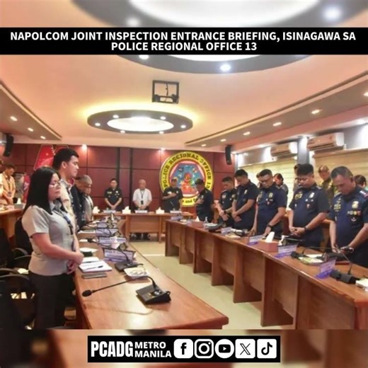 NAPOLCOM Joint Inspection Entrance Briefing, isinagawa sa Police Regional Office 13