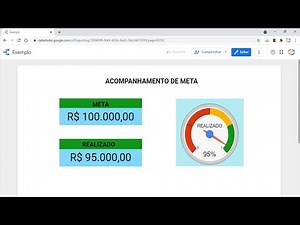 DASHBOARD de META no GOOGLE DATA STUDIO com Dados de Planilha Google
