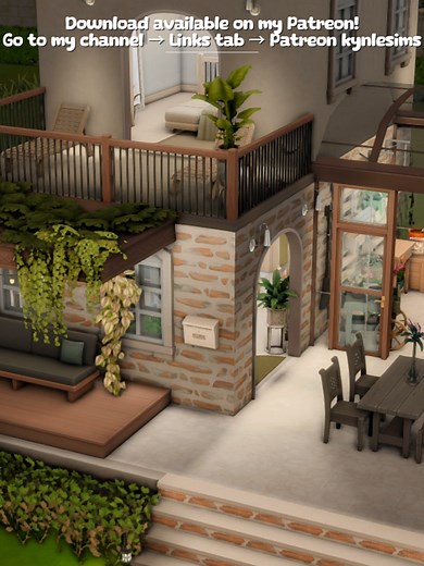 Modern Greenhouse Home Build (No CC) — Sims 4 Cozy 1BR