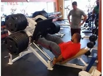 Most 2465-Pound Leg Press Repetitions