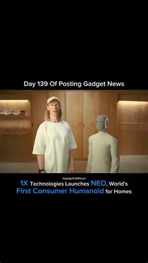 Gadget on Instagram: "1X Technologies has launched NEO, the world’s first consumer humanoid robot designed specifically for homes, marking a major milestone in robotics and AI for personal use. Standing 5’6” tall and weighing 66 pounds, NEO can perform a variety of household chores including watering plants, loading the dishwasher, tidying rooms, and folding laundry, all controlled via mobile app or voice command. #gadget #gadgetlife #gadgetlover #techgeek #technologynews #gadgets #technews #gad