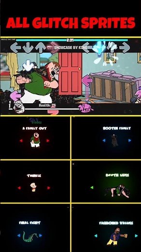 Every FNF Pibby Corrupted Character (B Side) | New Darkness Takeover Family Guy #shorts #fnf #new