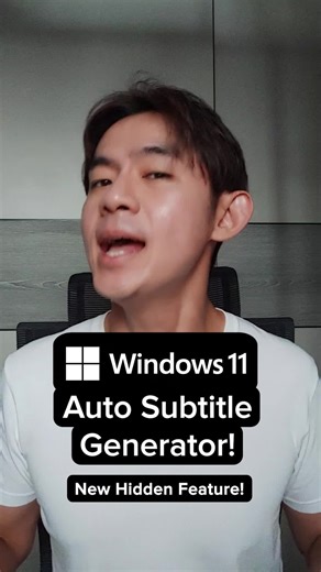 New hidden feature! How to auto generate captions on your Windows PC for any type of videos! #windows11 #techtips #tech #pctips #learnontiktok