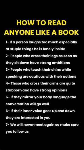 HOW TO READ ANYONE LiKE A BOOK#shorts