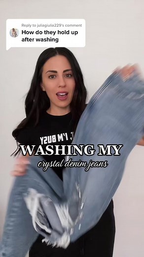 Washing Crystal Embellished Jeans in a Creepy Basement