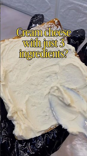 Cream Cheese with Just 3 Ingredients 🧀 | Easy Homemade Cream Cheese Recipe #Shorts