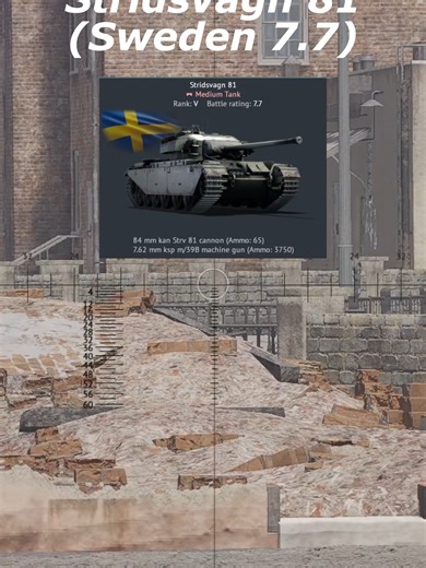 War Thunder Strv. 81 / Average Match in 7.7 Sweden Part 1. #warthunder #warthundertiktok #warthundertanks #tanks #fyp