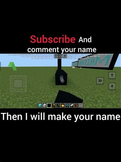making subscriber's name in Minecraft #minecraft