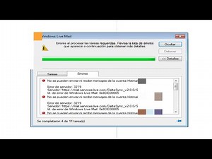 Reparar el error 3219 o 0x8DE00005 en Windows Live Mail / Hotmail 2016