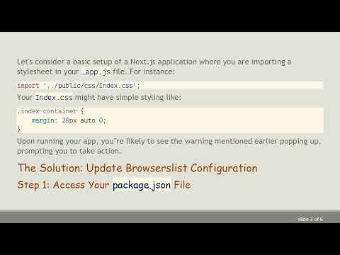 How to Resolve the Greetings, time traveller Warning in Next.js CSS Files