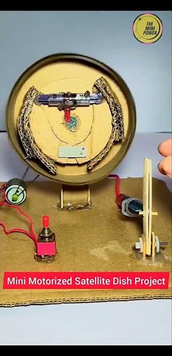 DIY Motorized Satellite Dish Made from Cardboard That Actually Spins 😳🔥