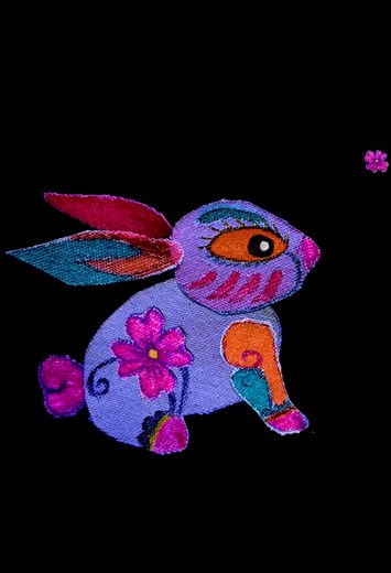 Watercolor Stop Motion Animation Featuring Rabbit and Flower