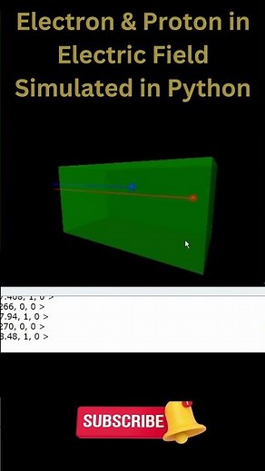 Electron & Proton Motion in Electric Field | Python Simulation Shorts