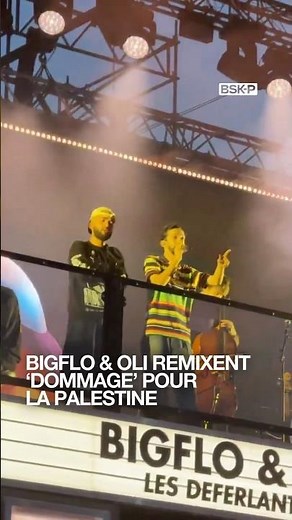 Bigflo & Oli perform their song 'Dommage', remixed as a tribute to Palestine 🇵🇸 #bigfloetoli #pal...
