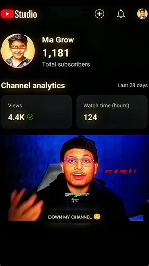 Channel Down 😔 #youtubeshorts #viral #shortsfeed