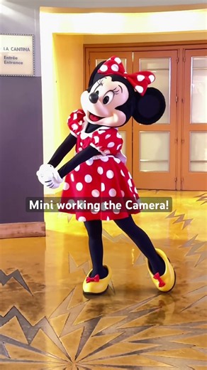 Minnie working the Camera! #disney #travelvlog #disneyland