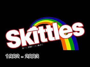 Skittles history logos