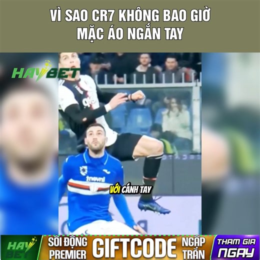 7.3K views · 168 reactions | Vì sao Cr7 không bao giờ mặc áo ngắn tay | KQBD - Kết Quả Bóng Đá Trực Tuyến | Facebook