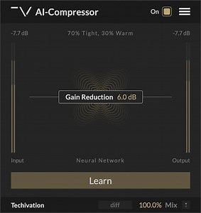 【5/26まで】圧縮とのインタラクションの方法を再定義するインテリジェントなダイナミクスプロセッサー、Techivatio「AI-Compressor」リリース！ | Computer Music Japan