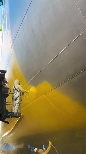 Ship Painting Process | Airless Spray Painting viral video