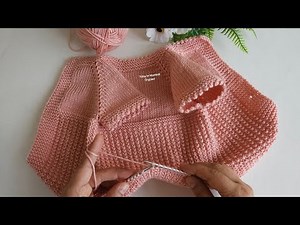1 Vest from 1 Ball 🎉 Easy Knitted Baby Vest Model, Starting from the Collar