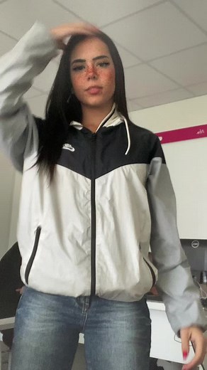 Fashionable Two-Tone Jacket Style at University